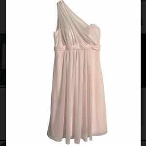 One Should Light Pink Flowy Formal Dress